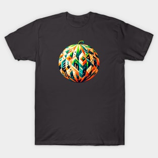 Geometric Melon: Aesthetic Low-Poly Art T-Shirt